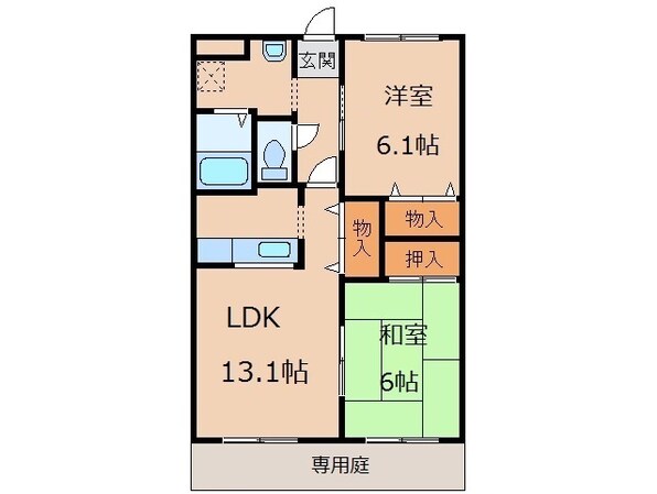 二里ケ浜駅 徒歩3分 1階の物件間取画像